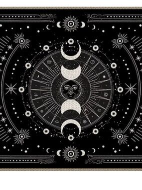 Sun and Moon Door Mat 17*30,Witchy Celestial Gothic Doormat